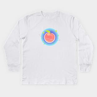 peach : pin , phone case , hoodie , Kids Long Sleeve T-Shirt